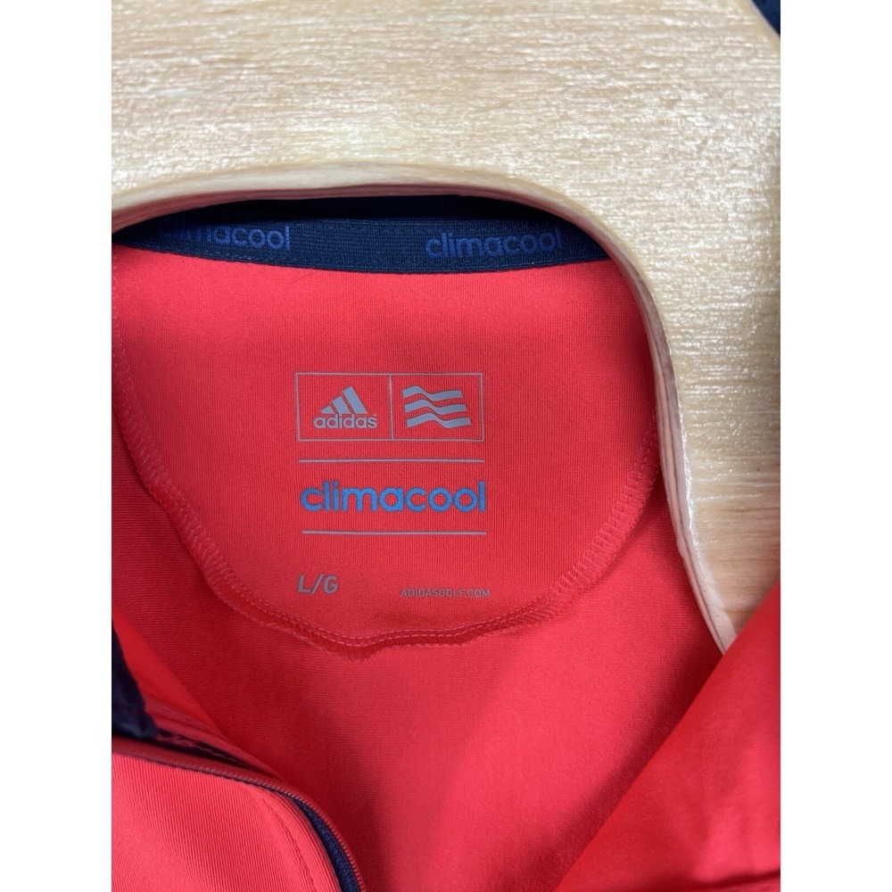 Adidas Climacool 1/4 Zip Vest Golf Vest Sleeveless Peformance Red Pink Men's L - Picture 3 of 7